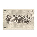 Southern Bay Outfitters Double-Sided Outdoor Flag — Goose Silhouette Topographic Design