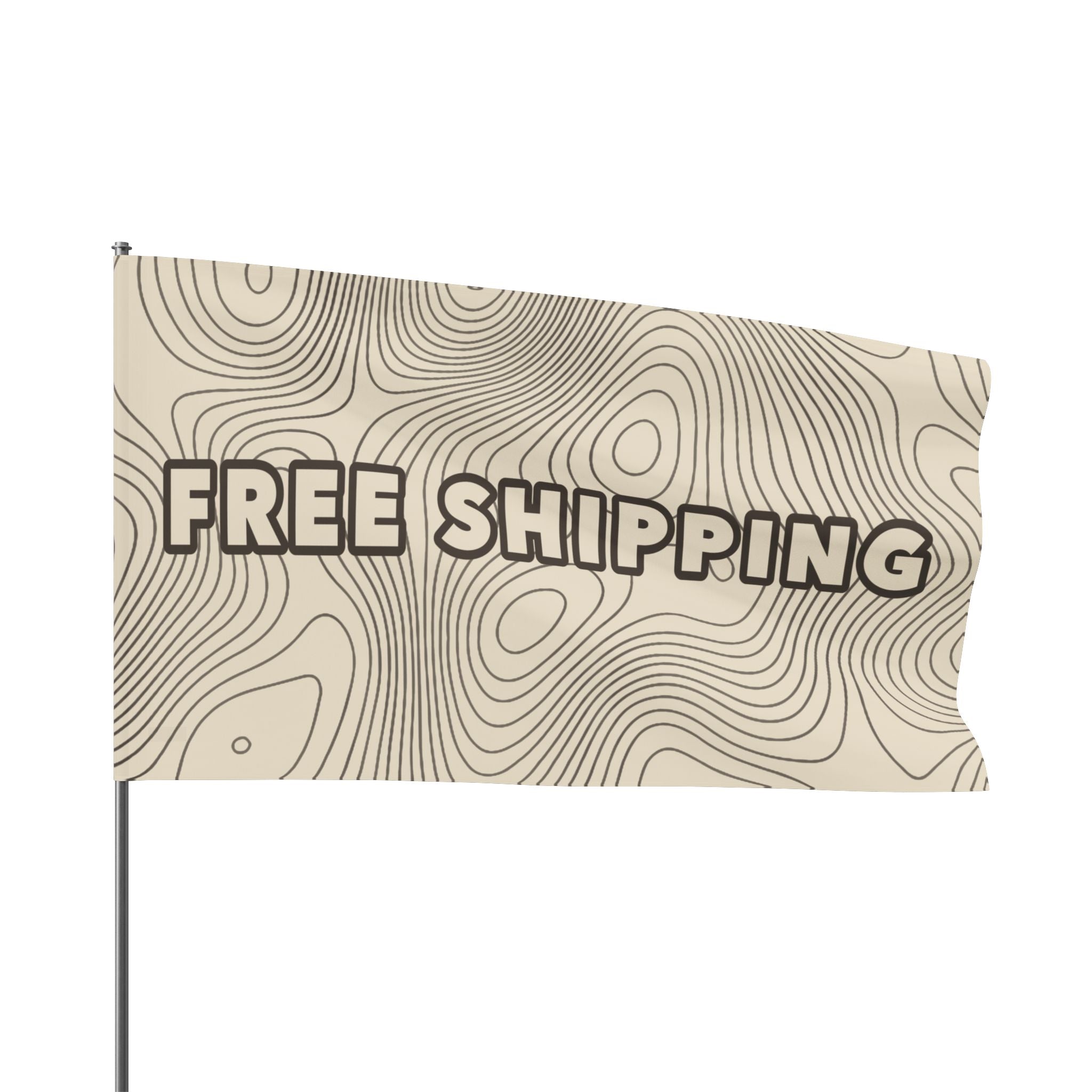 Flag - "FREE SHIPPING" Promotional Banner Flag
